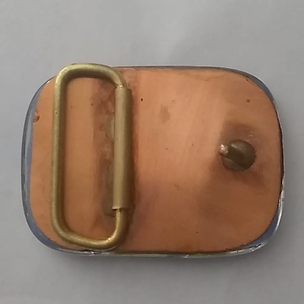 Brass back belt buckle